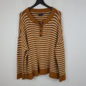 American Eagle Outfitters Striped Drop Shoulder Jegging Fit Sweater Size XL